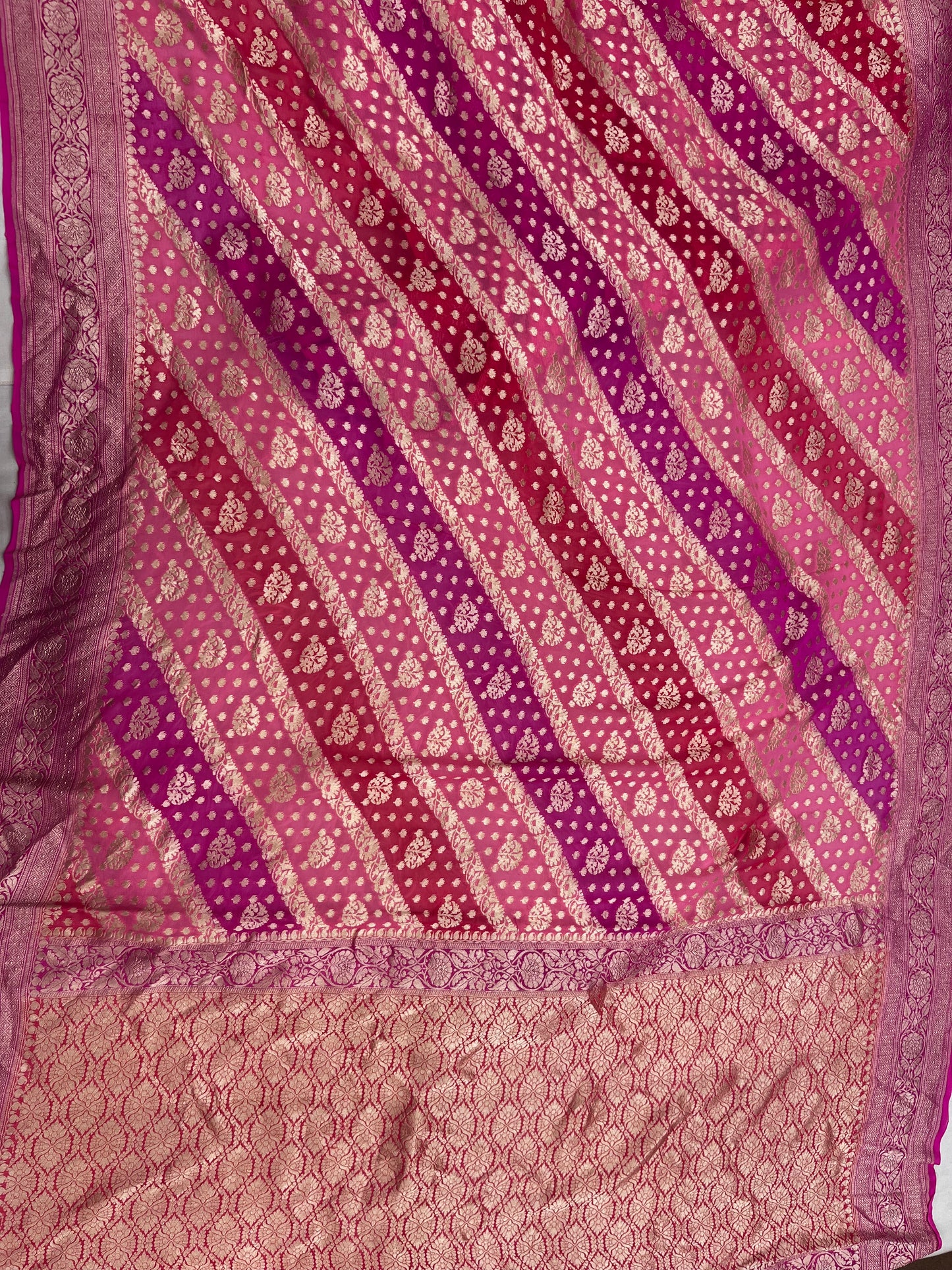 Khaddi Georgette Handloom Banarasi Saree