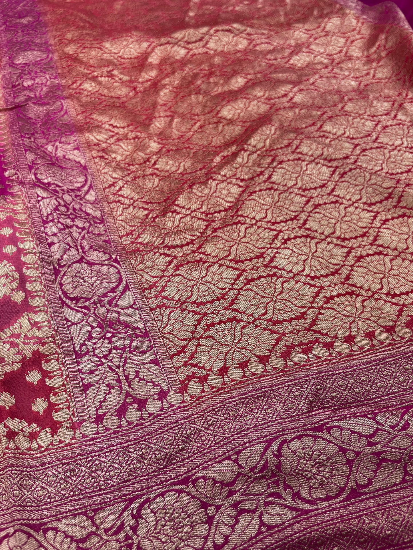 Khaddi Georgette Handloom Banarasi Saree