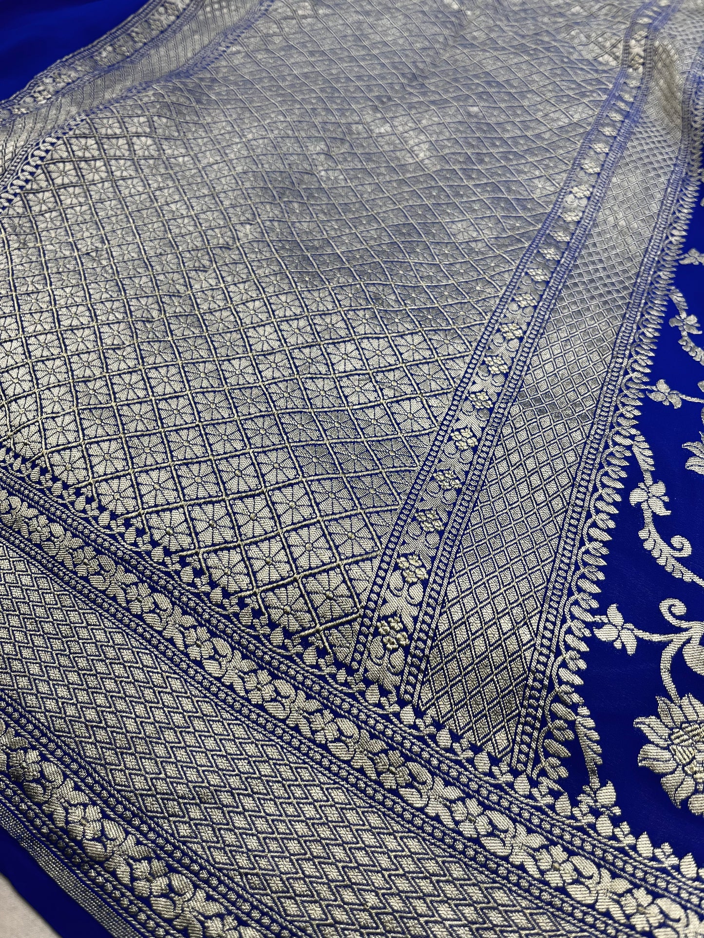 Khaddi Georgette Handloom Banarasi Saree;