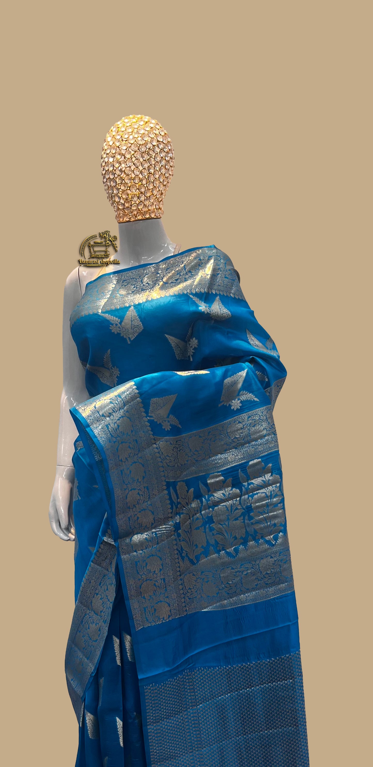 Pure Dupion Silk Banarasi Saree Gold Zari