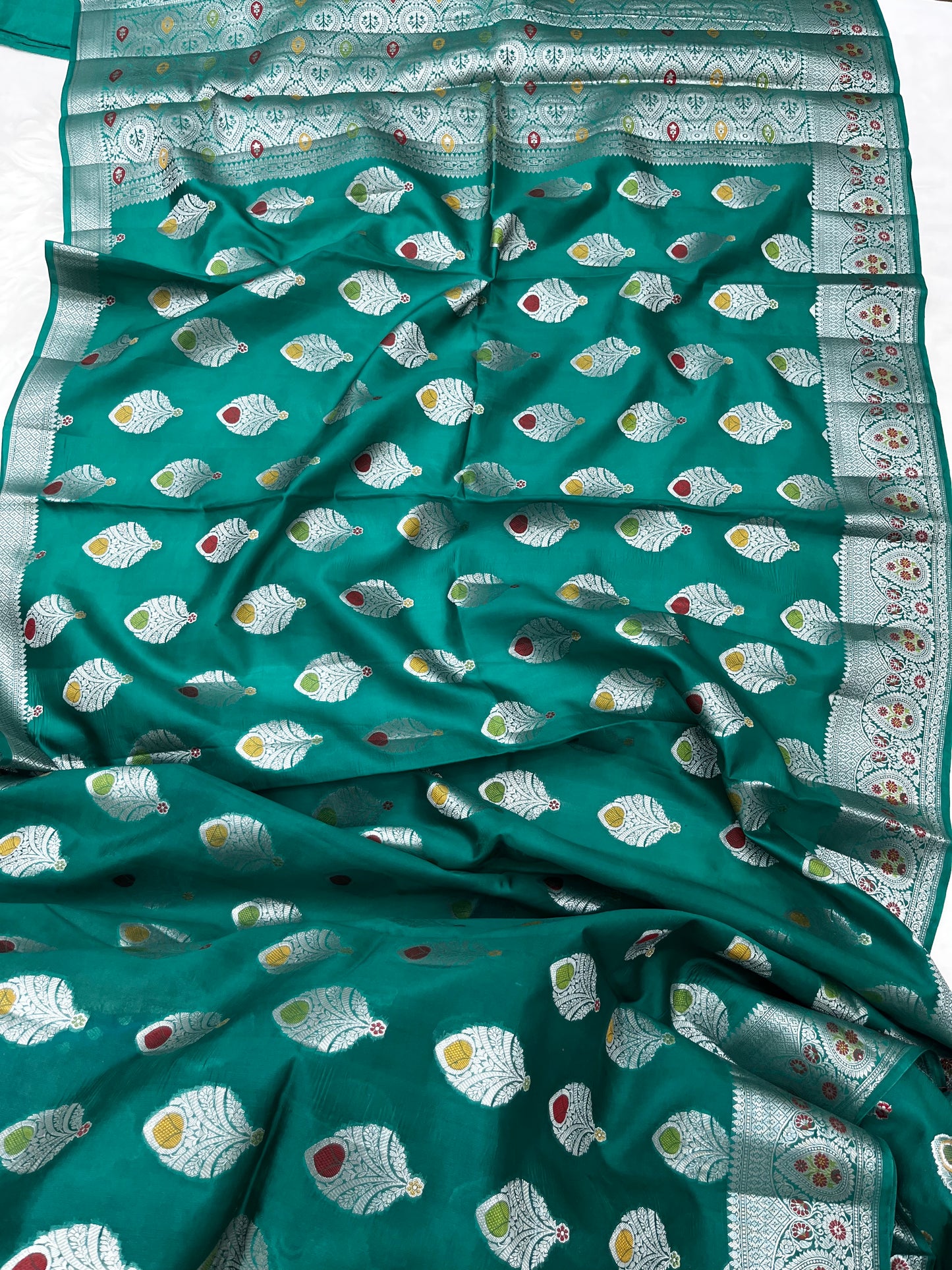 Pure Dupion Silk Banarasi Saree Gold Zari