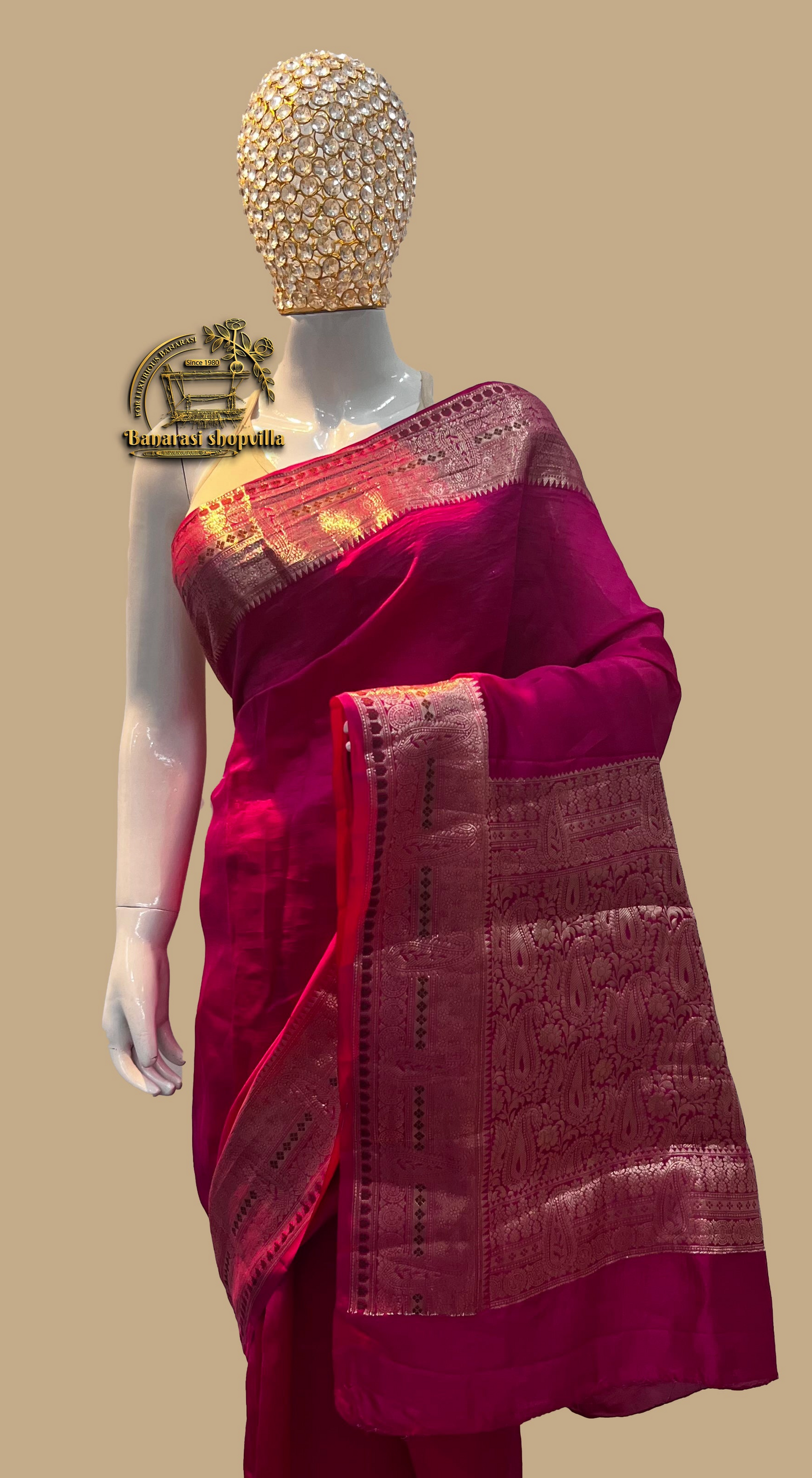 Pure Dupion Silk Banarasi Saree.