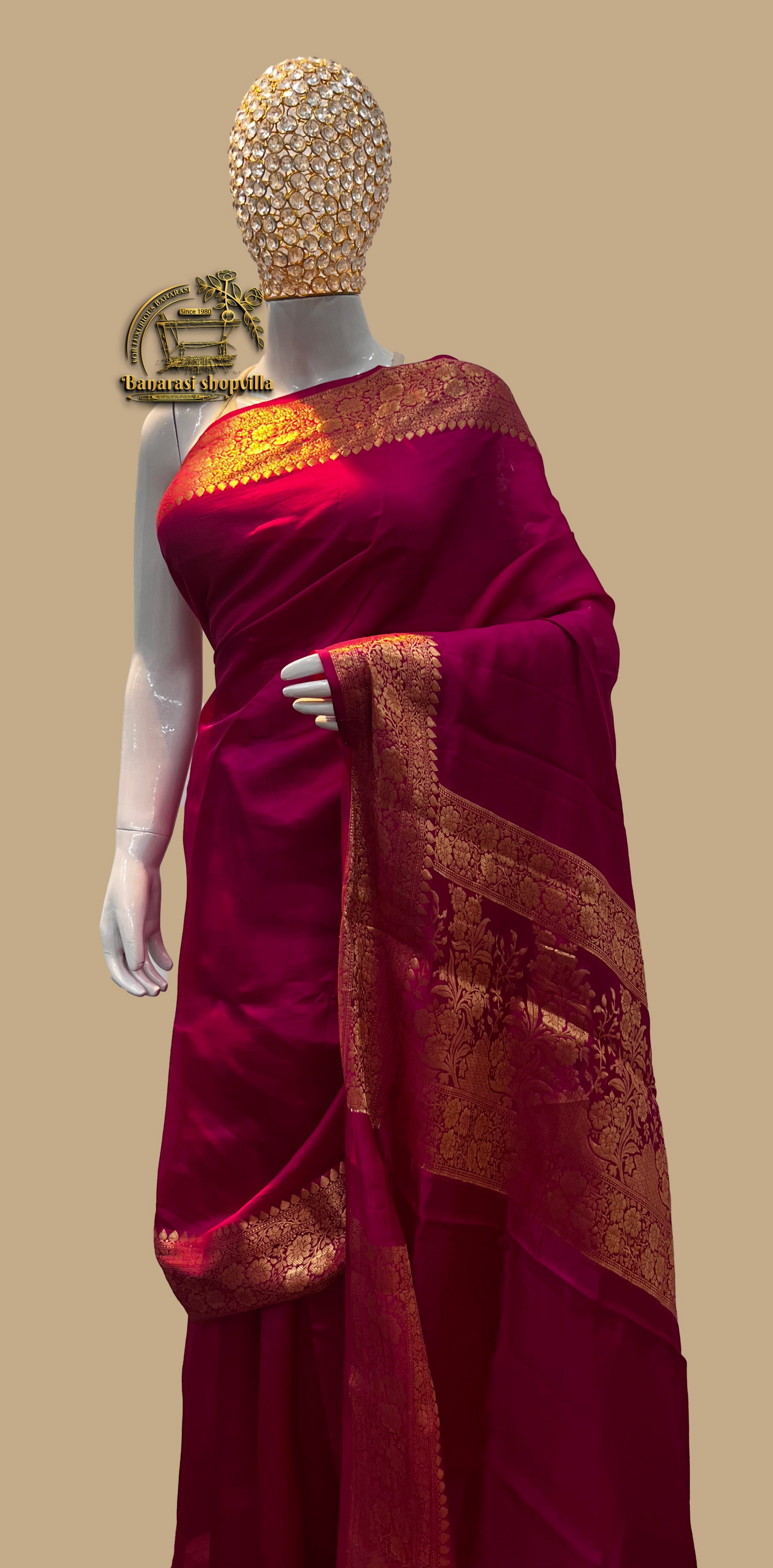 Pure Dupion Silk Banarasi Saree