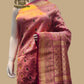 Baby Pink Pure Katan Silk Banarasi Handloom Saree kadhuwa work