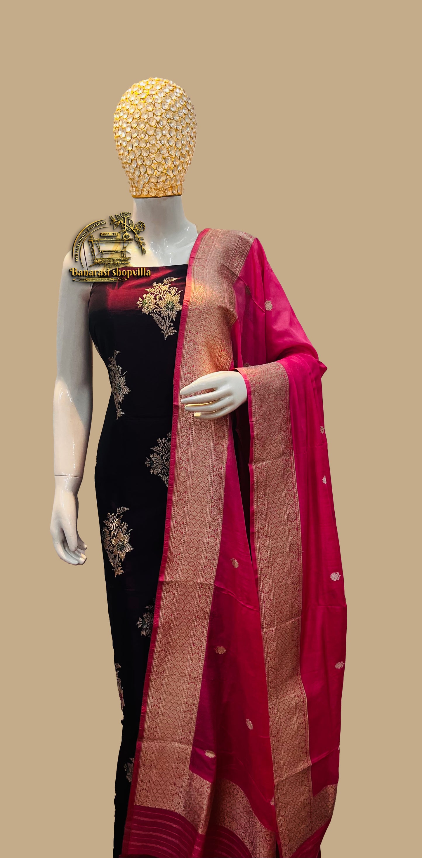 Pure Katan Silk Handlooms Banarasi Dress material -Sona Roopa