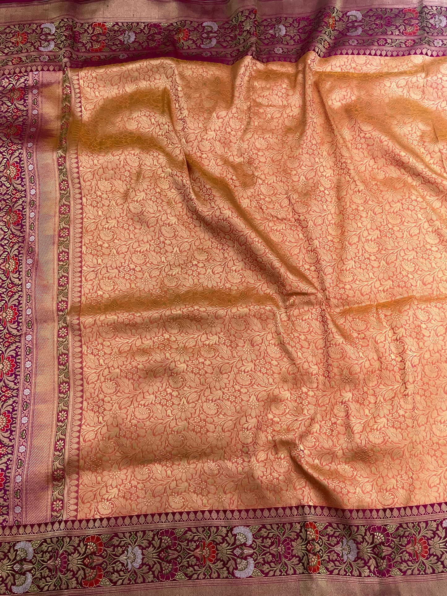 Pure Katan Silk Banarasi Handloom Saree _ Tanchui Brocade