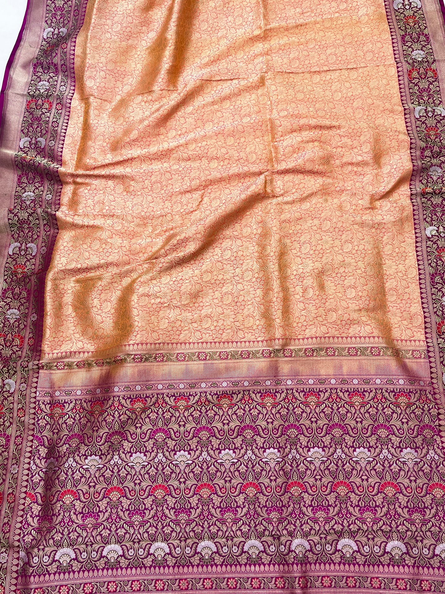 Pure Katan Silk Banarasi Handloom Saree _ Tanchui Brocade