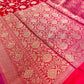 A Beautiful Pure Katan Silk Handloom Banarasi Saree - jaal work