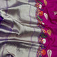 Pure Katan Silk Banarasi Handloom Saree - All over Kadua motifs With Meenakari