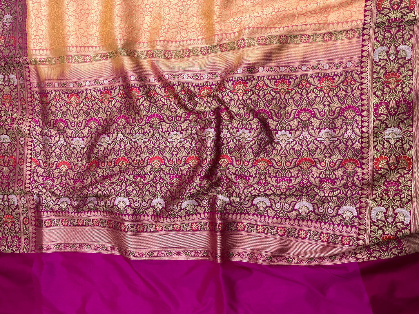 Pure Katan Silk Banarasi Handloom Saree _ Tanchui Brocade