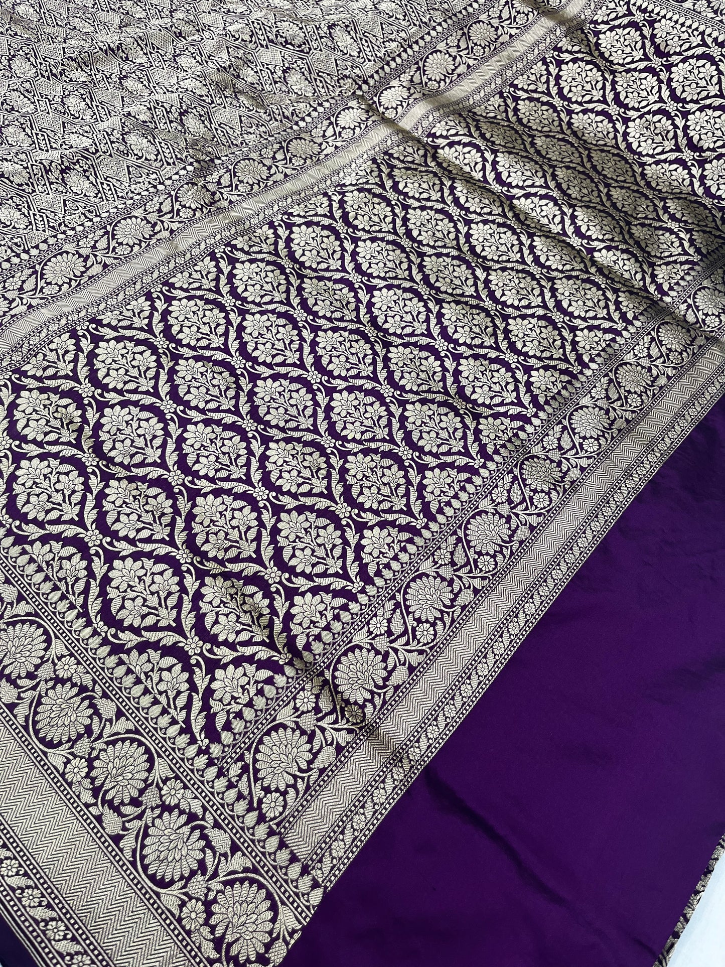 Pure Katan Silk Handloom Banarasi Saree - Tanchui Brocade