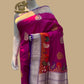 Pure Katan Silk Banarasi Handloom Saree - All over Kadua motifs With Meenakari