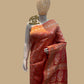 A Elegant Pure Katan Silk Banarasi Handloom Saree - All over Jaal work