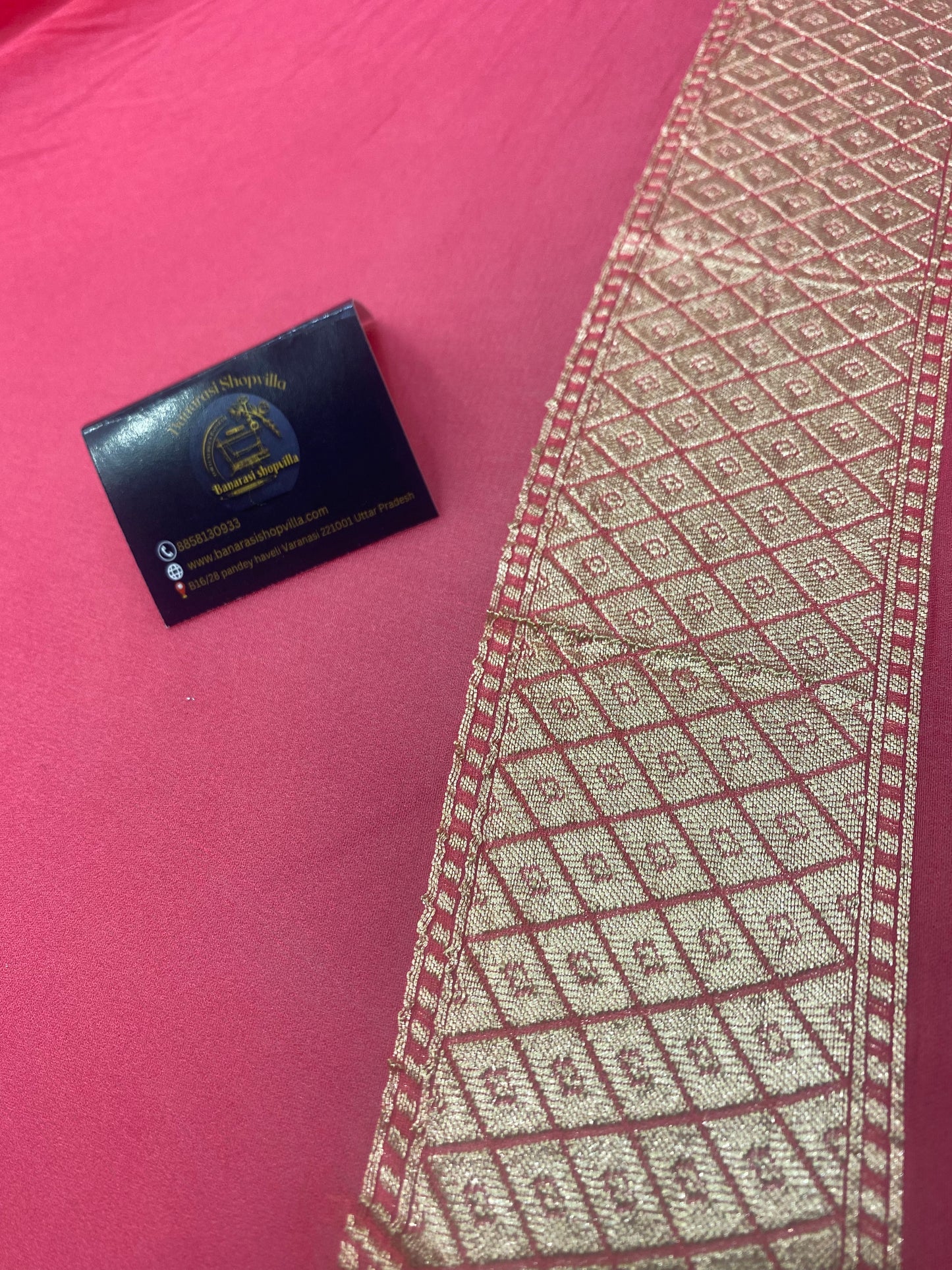 Khaddi Georgette Handloom Banarasi Saree