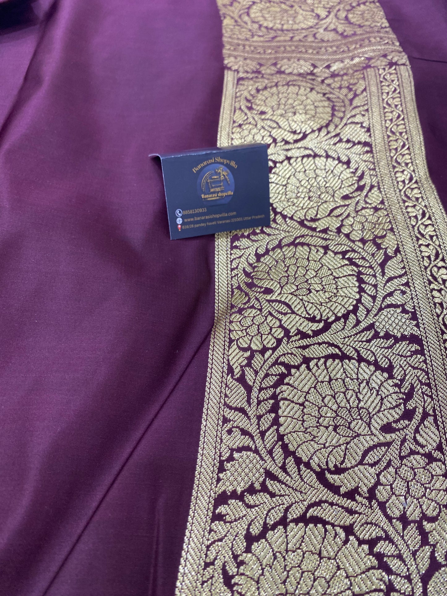 BRIDAL PURPLE WOVEN BANARASI SILK SAREE