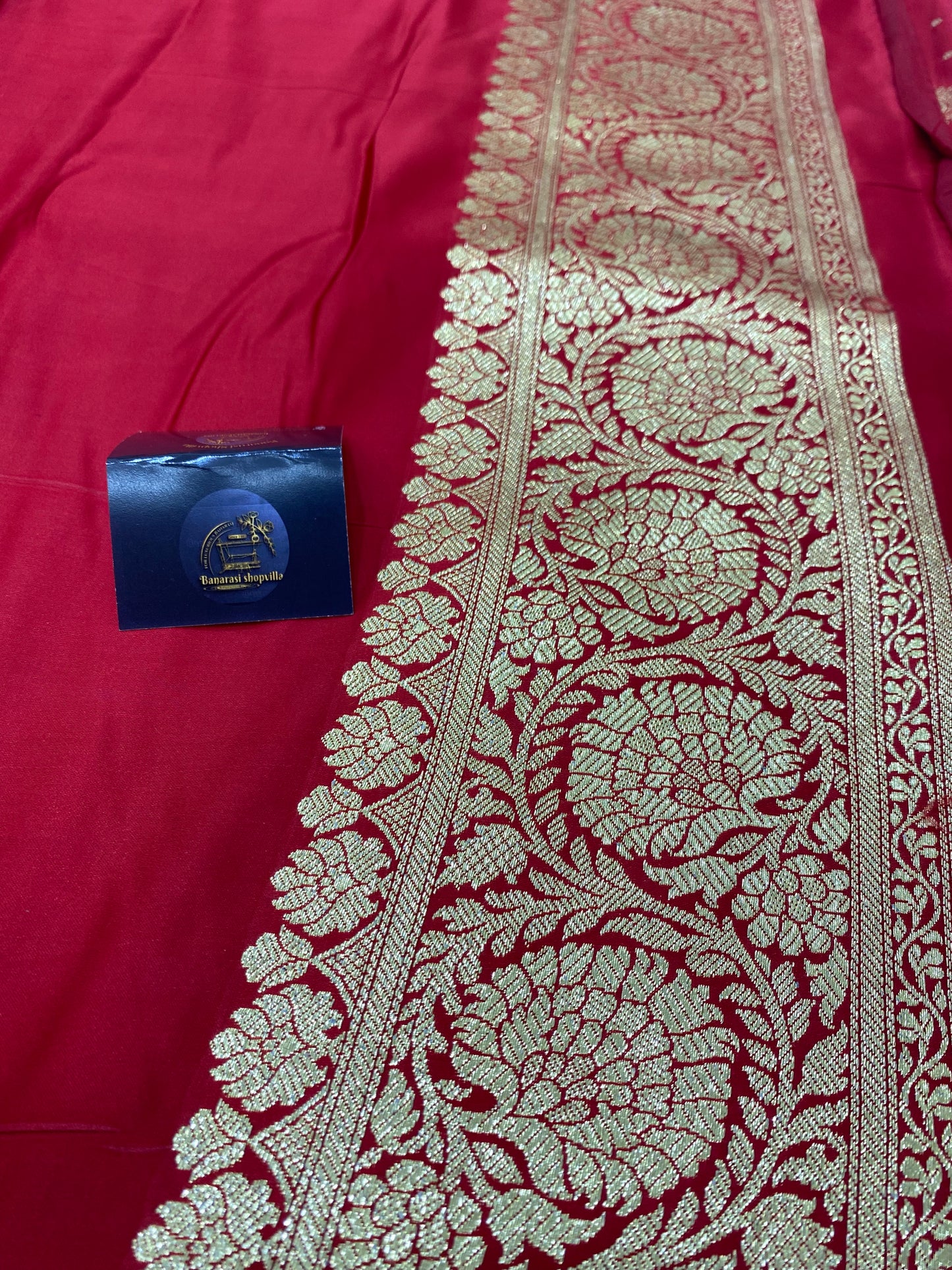 BRIDAL RED WOVEN BANARASI SILK SAREE