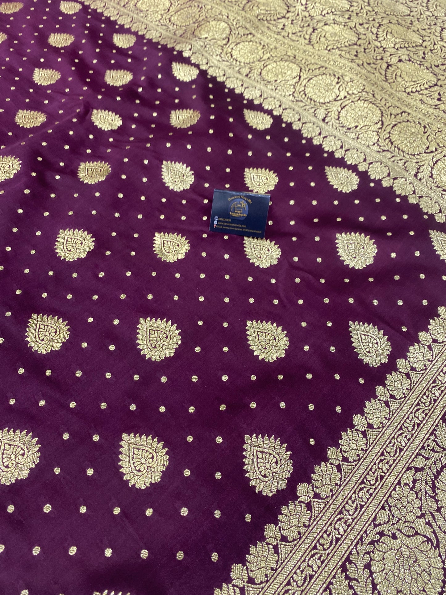 BRIDAL PURPLE WOVEN BANARASI SILK SAREE