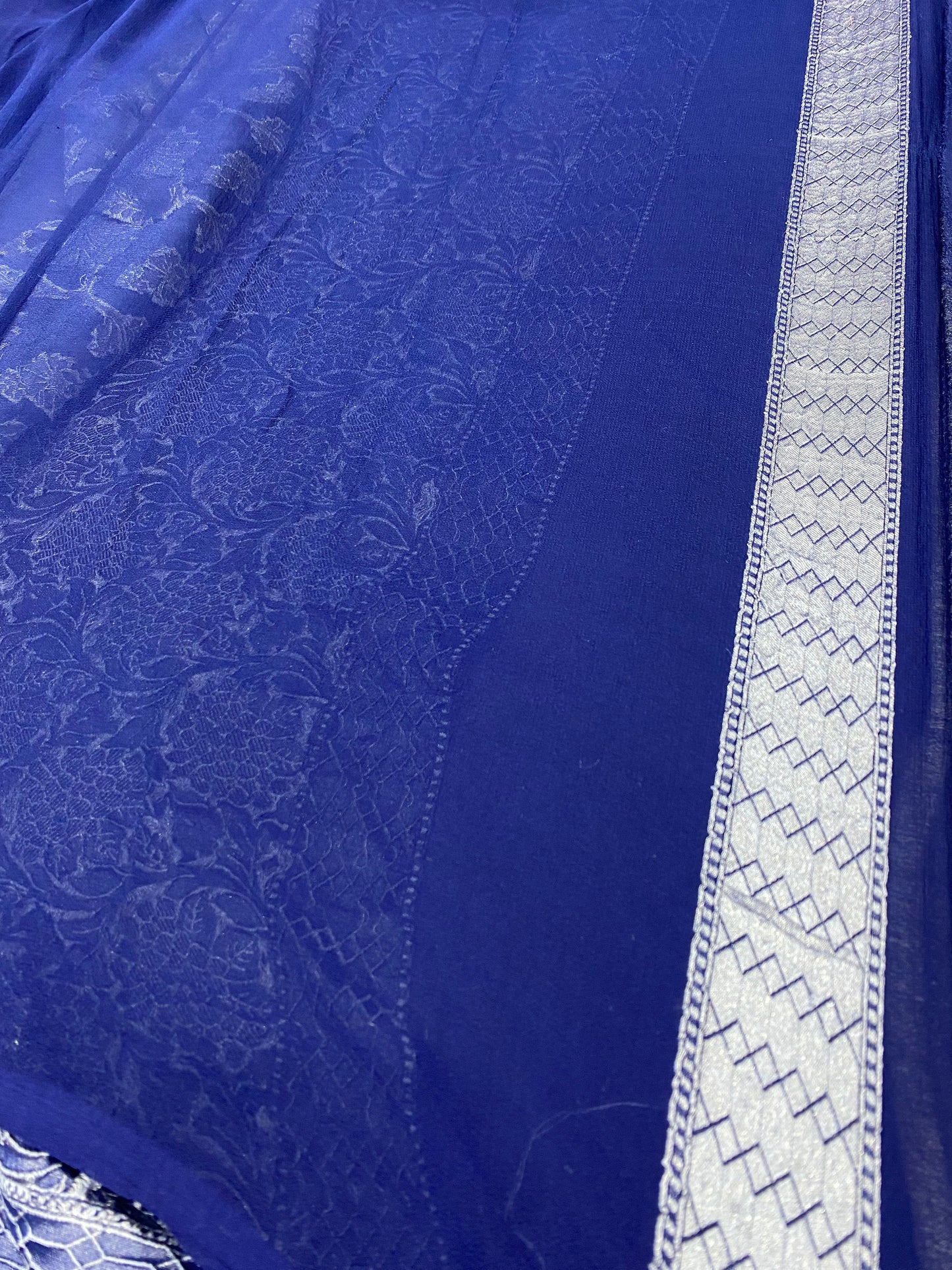 Khaddi Georgette Handloom Banarasi Saree