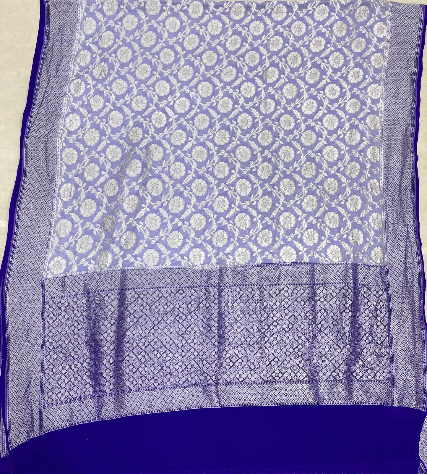 Khaddi Georgette Handloom Banarasi Saree