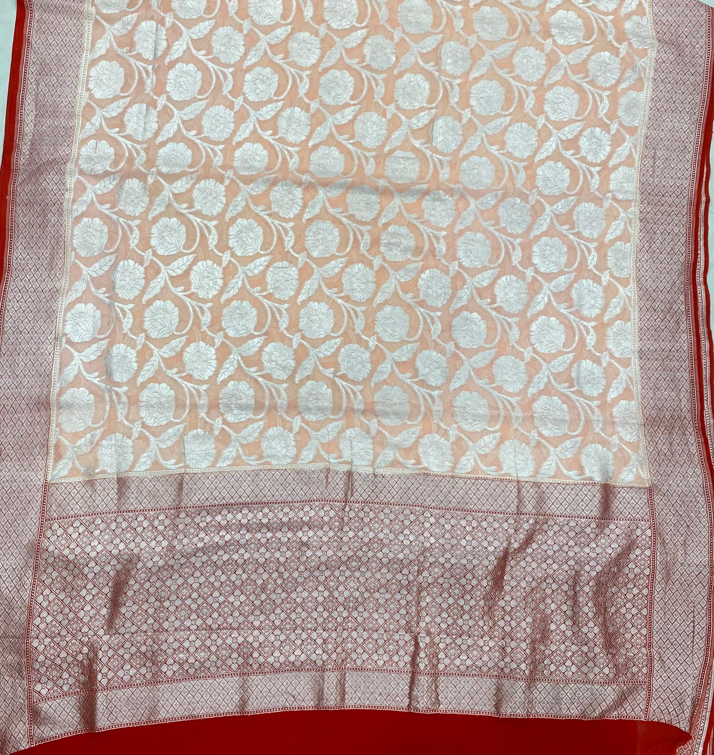 Khaddi Georgette Handloom Banarasi Saree