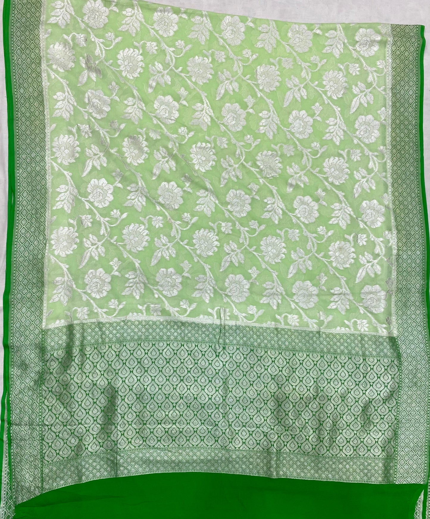 Pure Khaddi Georgette Handloom Banarasi Saree