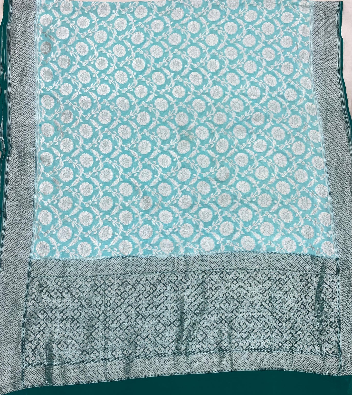 Khaddi Georgette Handloom Banarasi Saree