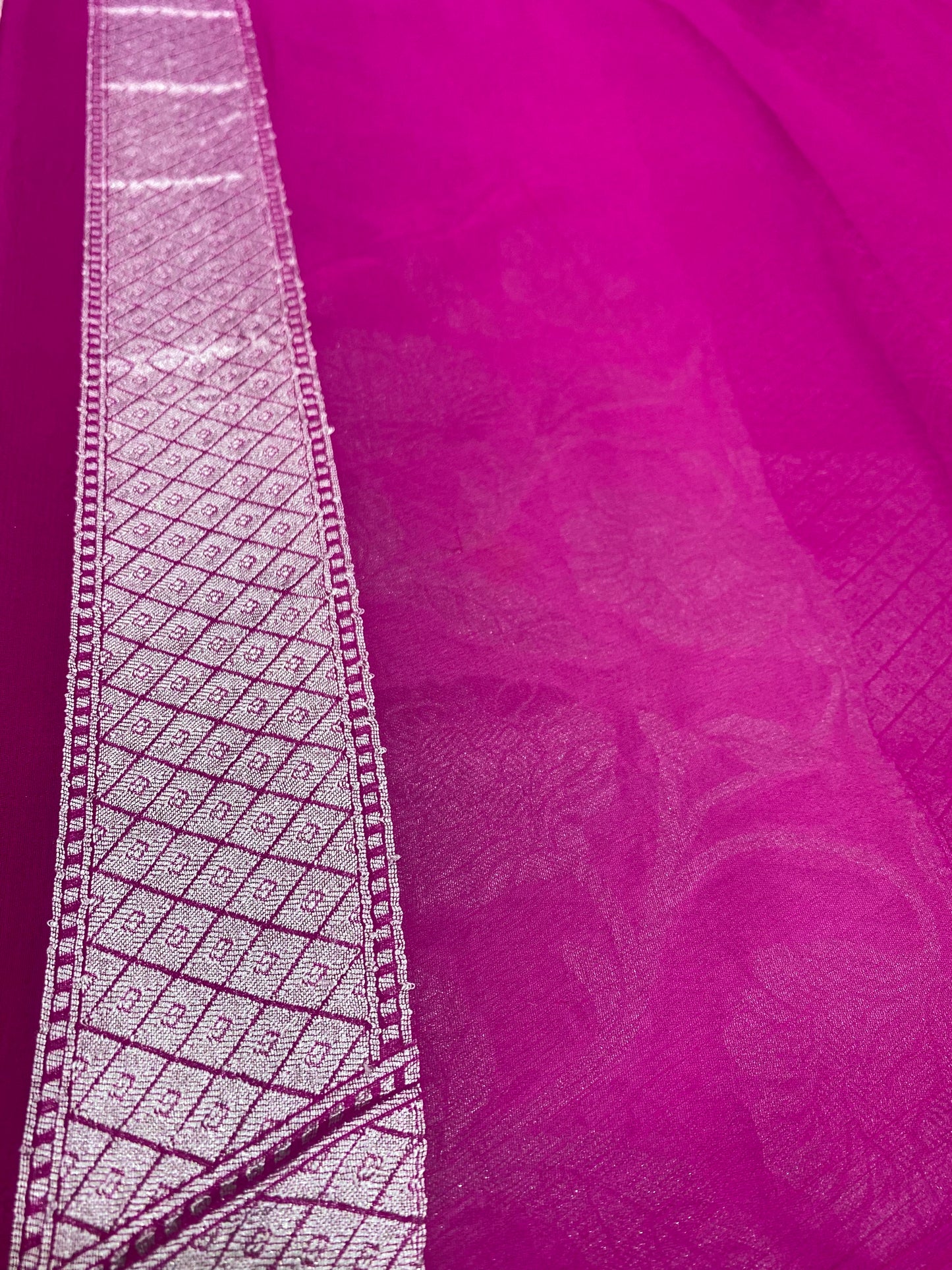 Khaddi Georgette Handloom Banarasi Saree