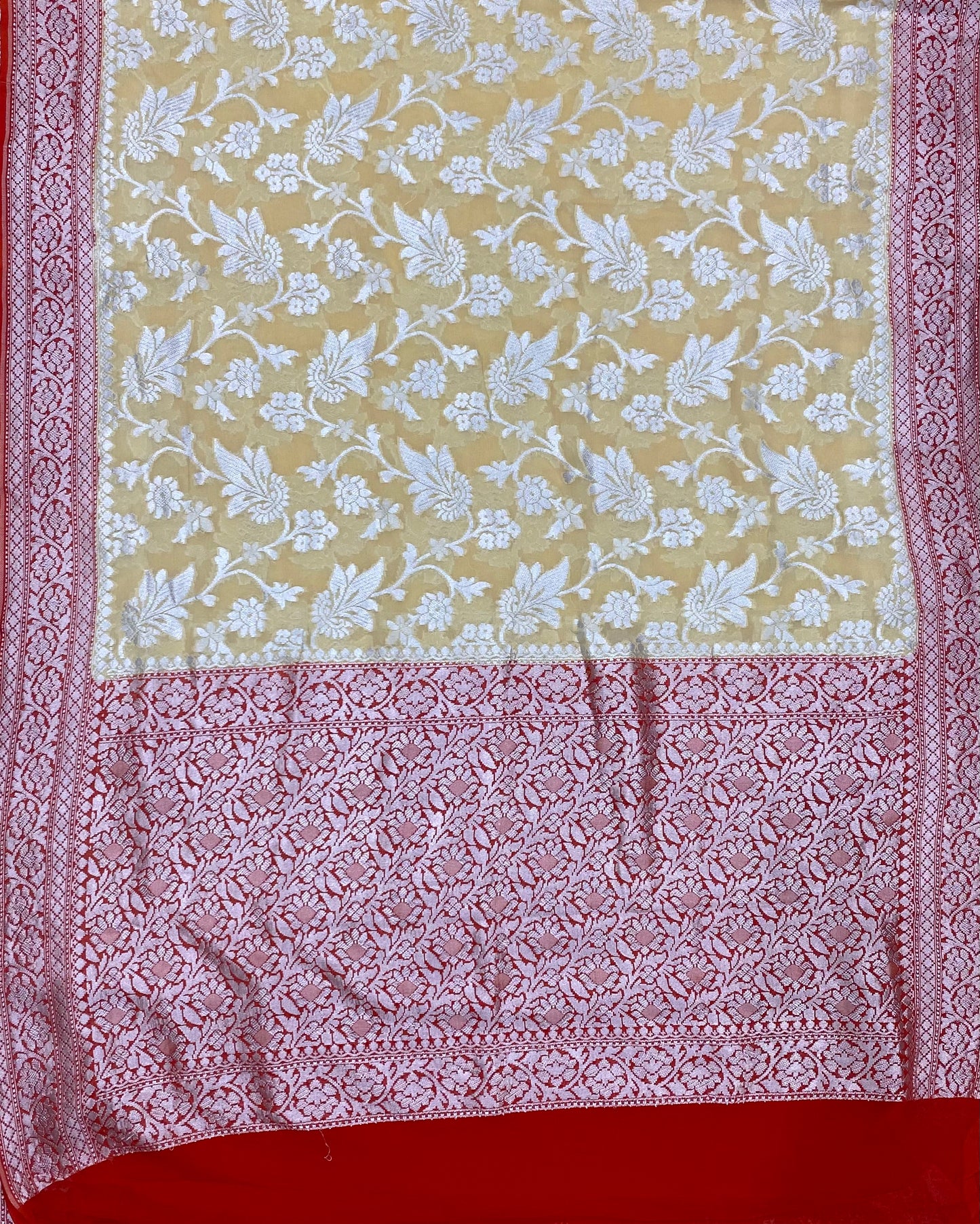 Khaddi Georgette Handloom Banarasi Saree