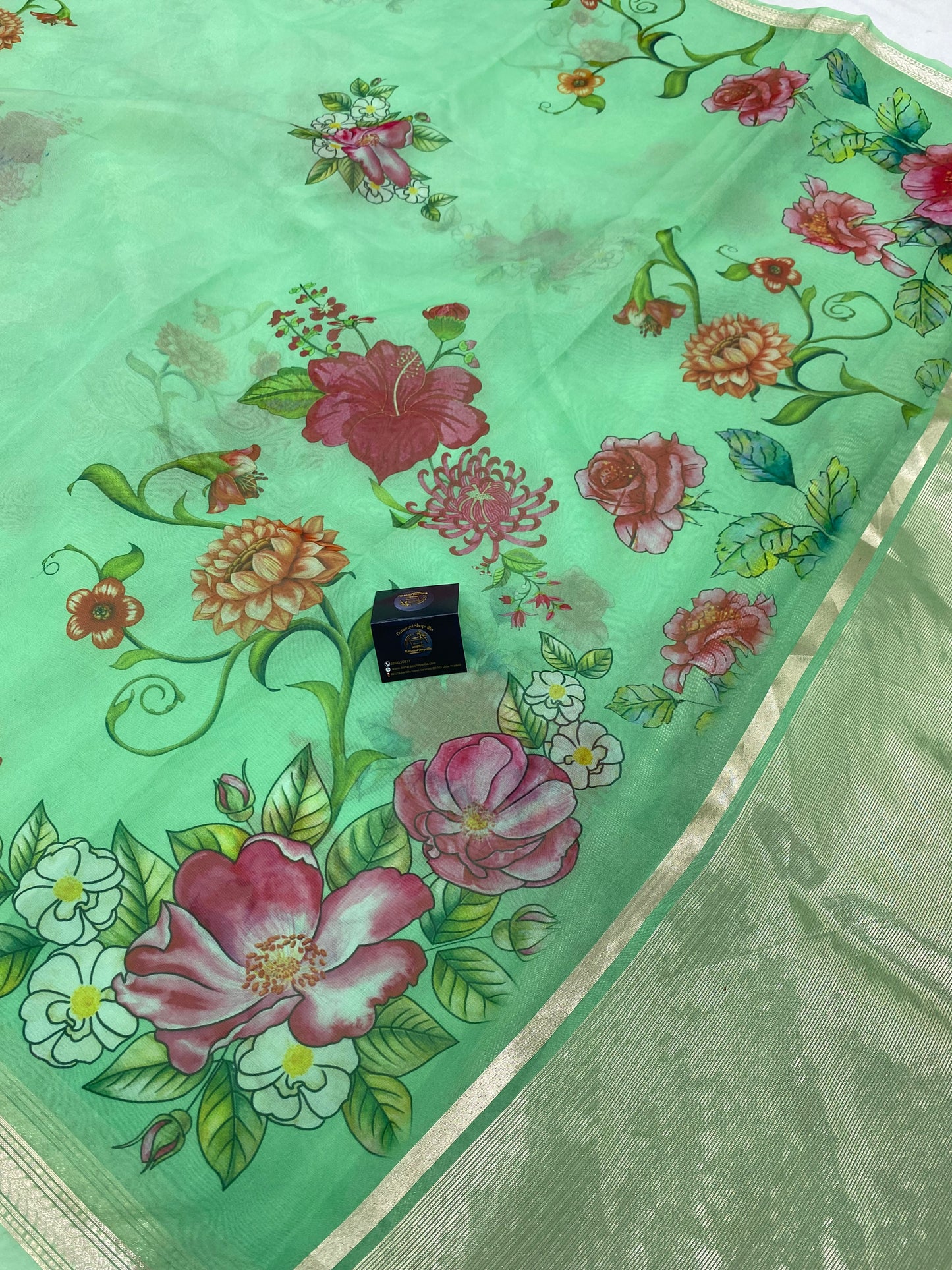 Organza Digital Print Banarasi Saree