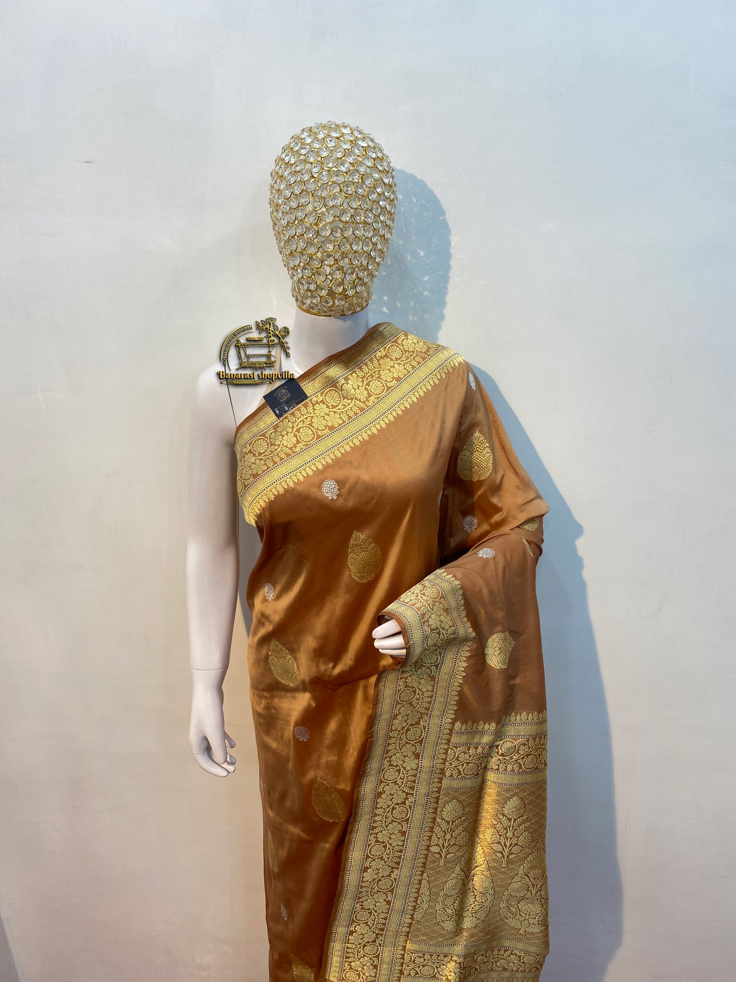 Pure Katan Silk Banarasi Handloom Saree - All over sona roopa kadua motifs