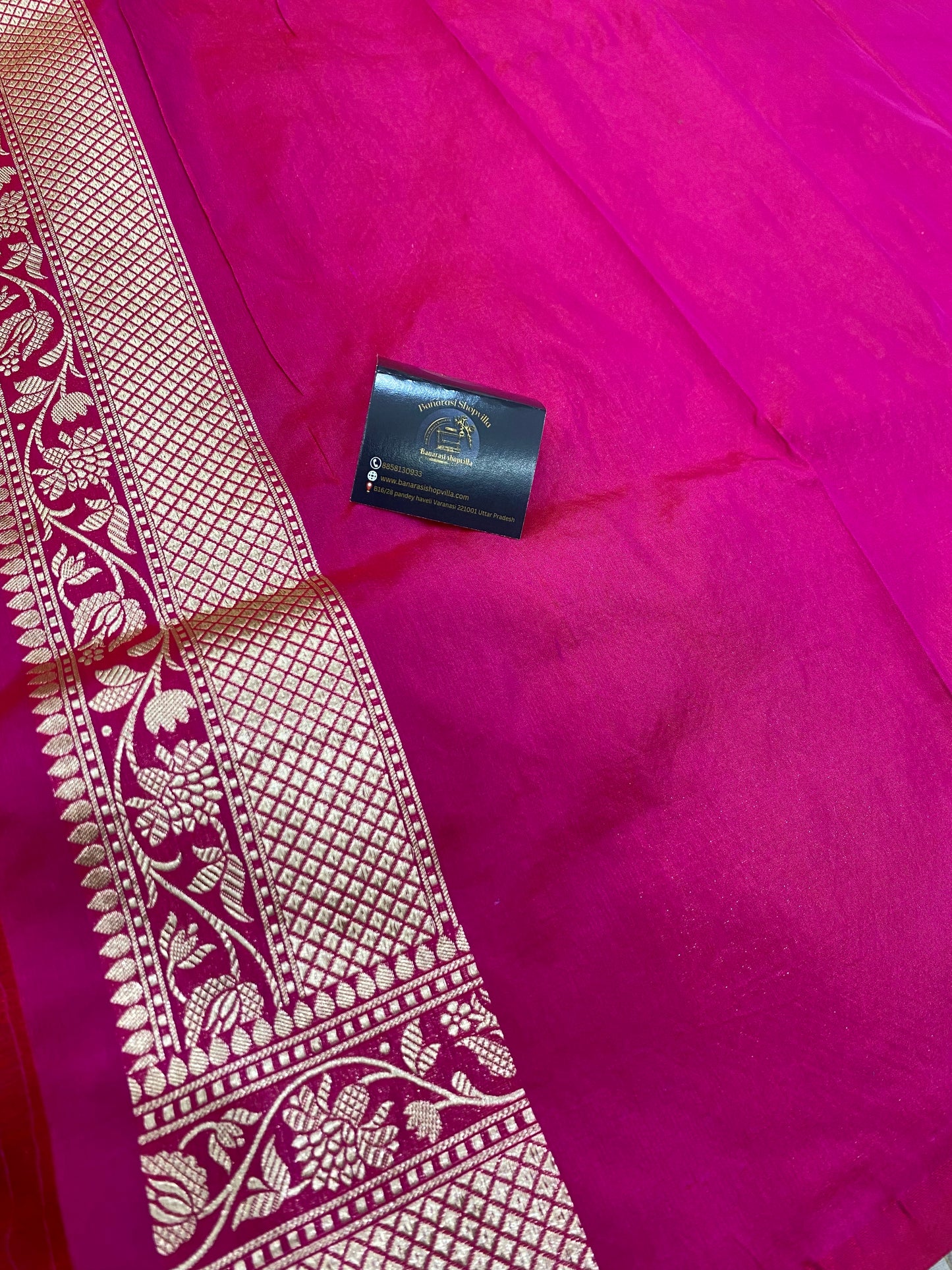 Rani Pure Katan Silk Banarasi Handloom Saree - All over Jaal work